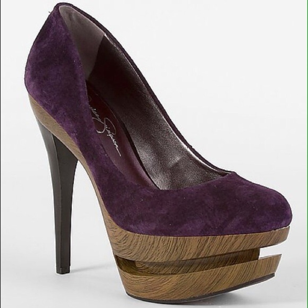 Jessica Simpson suede platform heels